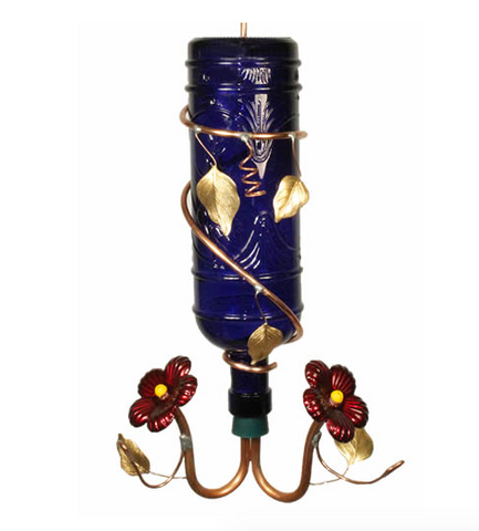 Amore Cobalt Blue Hummingbird Feeder