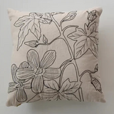 Natural & Black Square Cotton Pillow