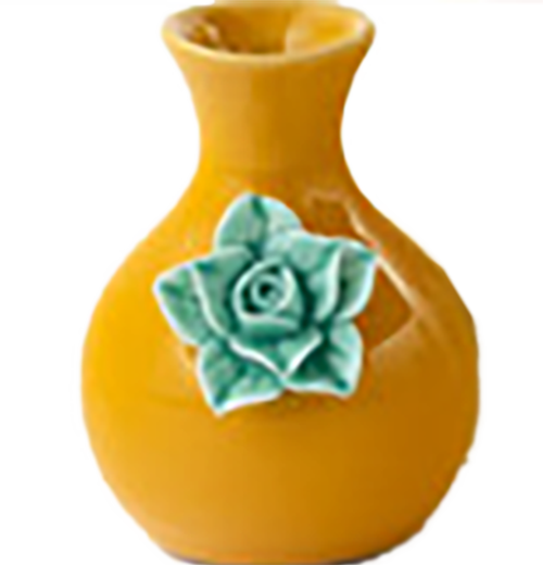 Mini Bud Vase with Ceramic Flower