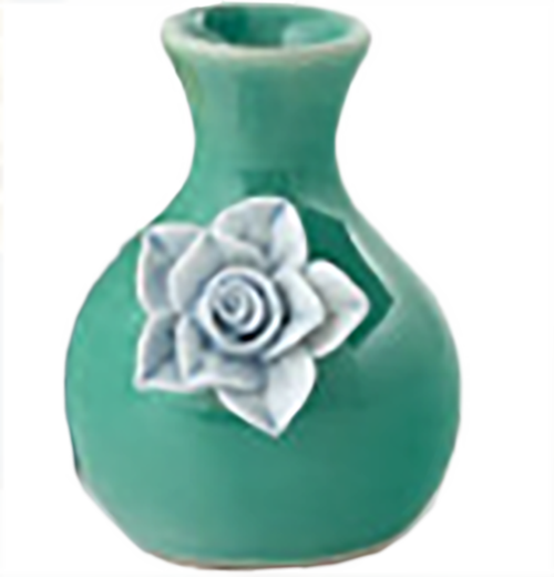 Mini Bud Vase with Ceramic Flower