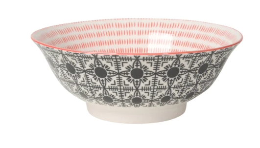 Black Tile &amp; Red Bowl