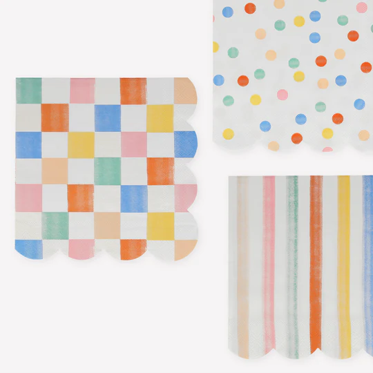 HOLIDAY Colorful Pattern Large Napkins