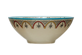 Hand Painted Bowl with Multicolor Pattern
