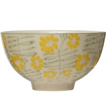 Hand-Stamped Stoneware Bowl