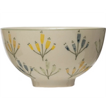Hand-Stamped Stoneware Bowl