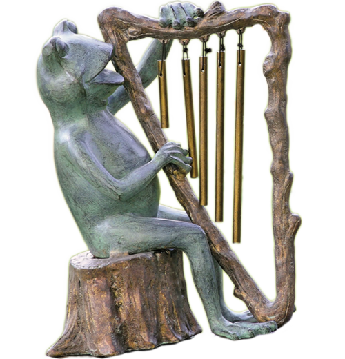 Frog and Harp Tube Wind Chime
