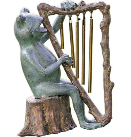Frog and Harp Tube Wind Chime