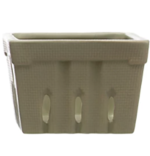 Square Stoneware Berry Basket