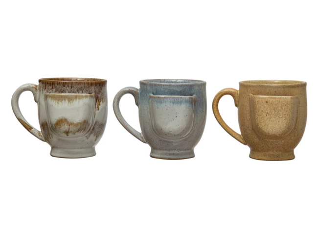 Stoneware Mug with Teabag Holder