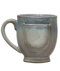 Stoneware Mug with Teabag Holder