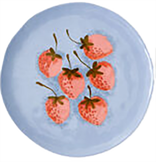 9" Berries And Florals Plate,