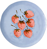 9" Berries And Florals Plate,