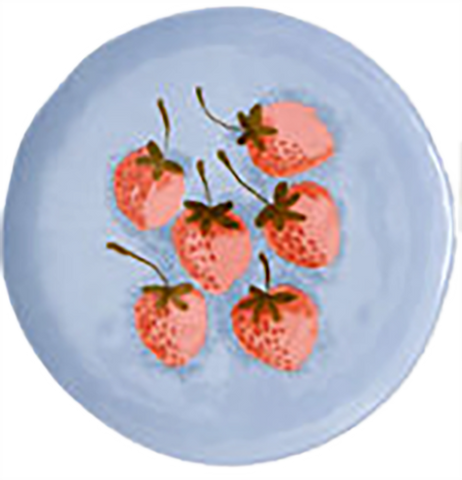 9" Berries And Florals Plate,