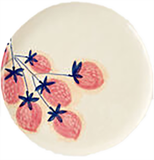 9" Berries And Florals Plate,