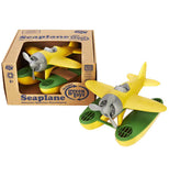 Yellow Sea Plane with green accents made from recycled materials