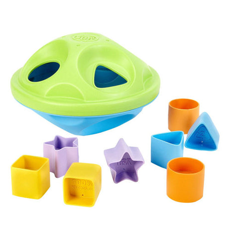 Shape sorter kids game with square, star, circle, and triangle shapes.