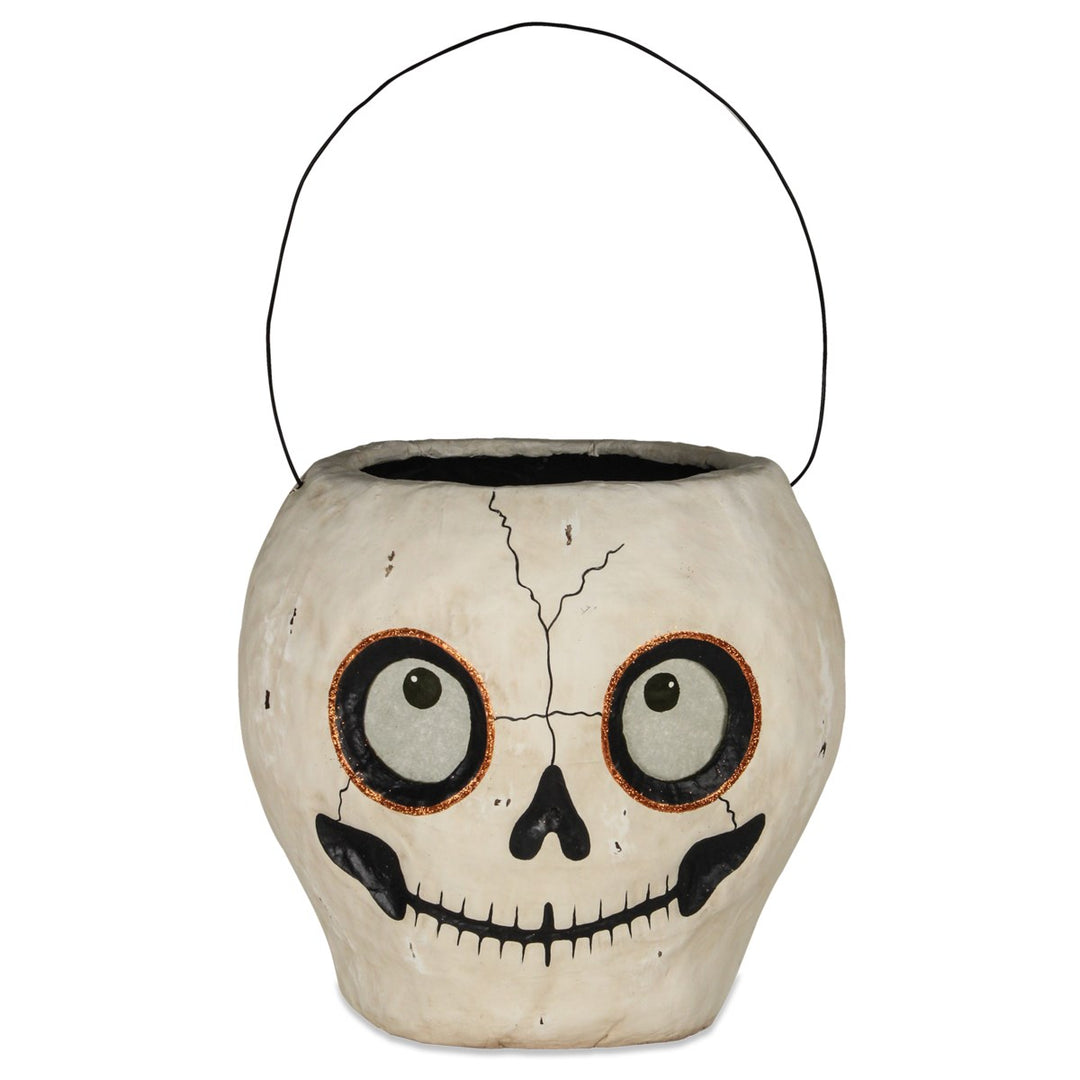 HALLOWEEN - Skull Bucket Paper Mache
