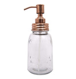 Soap Pump, Mason Jar With Copper Finish