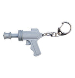 This is a led key ring shaped like a space gun.