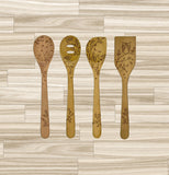 There are four of the Solid Beechwood utensils.