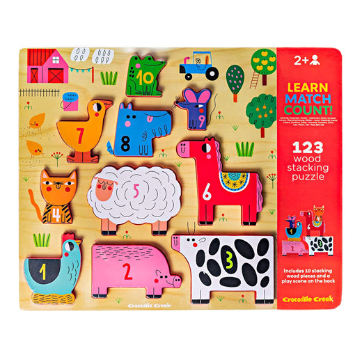 Stacking Wood Puzzle "123 Barnyard"