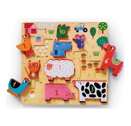 Stacking Wood Puzzle "123 Barnyard"