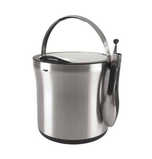 Steel-Ice Bucket &amp; Tong Set