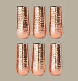 Stemless Champagne Flute, "Copper Finish"