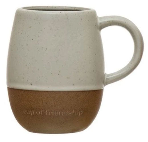 Stoneware Mug with Engraved Sentiment