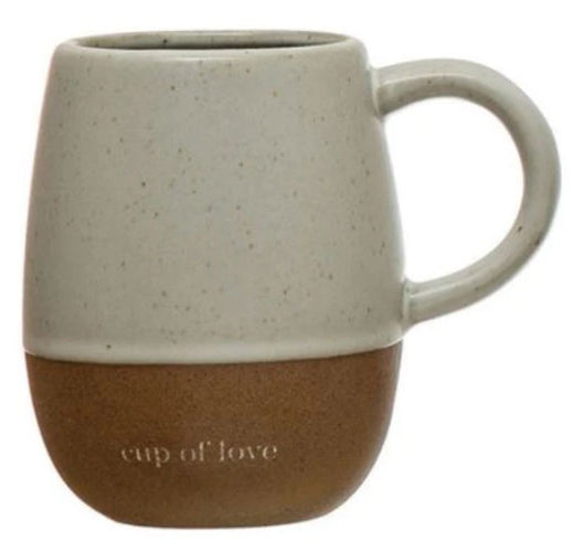 Stoneware Mug with Engraved Sentiment