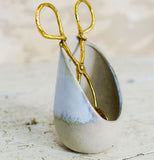 Stoneware Spoon Rest with Reactive Glaze