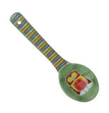 Stoneware Spoon with Painted Pattern