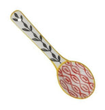 Stoneware Spoon with Painted Pattern