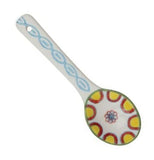 Stoneware Spoon with Painted Pattern