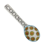 Stoneware Spoon with Painted Pattern