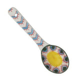 Stoneware Spoon with Painted Pattern