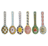 Stoneware Spoon with Painted Pattern