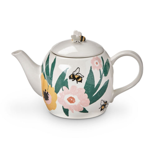 Floral & Bee Teapot
