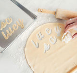 Cookie Cutters Set of 26 "Script Letter"