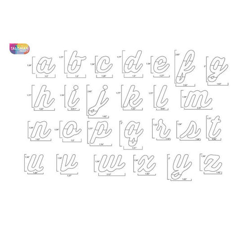 "Script Letter" Cookie Cutters (Set of 26)