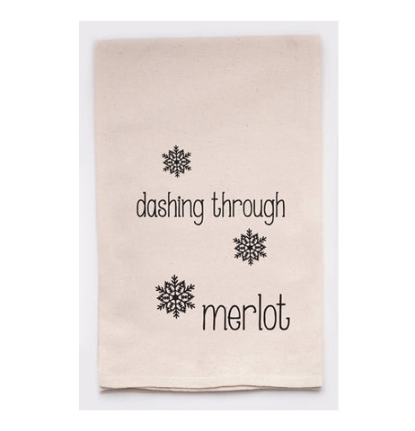 Tea Towel "Dashing Through Merlot"