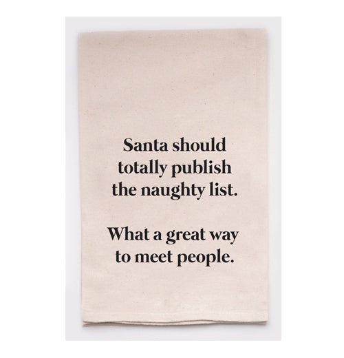 HOLIDAY Tea Towel "Santa&