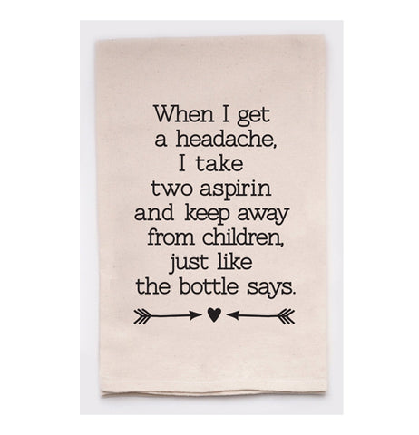 Tea Towel, "Headache"