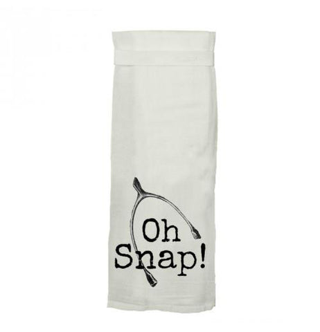 "Oh Snap Wishbone" Tea Towel