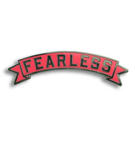 Pink Fearless Banner Enamel Pin