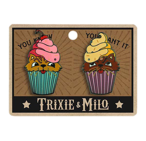 "Cupcake Kittens" Enamel Pins (Set of 2)