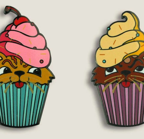 Enamel Pins (Set of 2) "Cupcake Kittens"