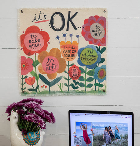 Mini Canvas Tapestry "It's Ok..."
