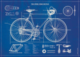 Bicycle Blueprint Vintage School Chart