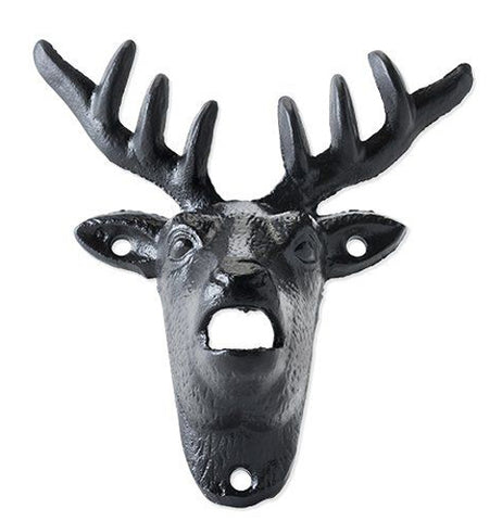 Wall Mounted Deer Bottle Opener, Cast Iron